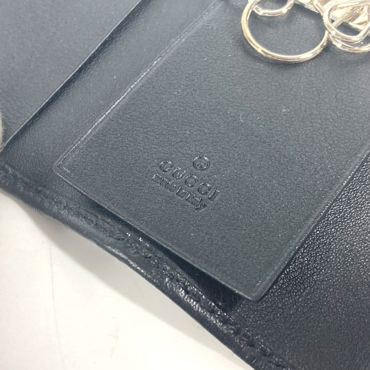 GUCCI Key case Key holder  181680 Sima leather black Guccisima GG 6-key set unisex(Unisex) Used Authentic