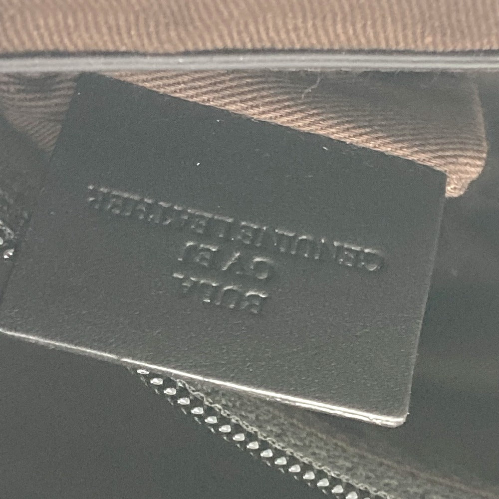 BALLY Handbag Leather / canvas green logo Cylindrical Women Used Authentic