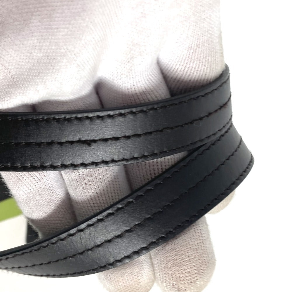 BALLY Handbag Leather / canvas green logo Cylindrical Women Used Authentic