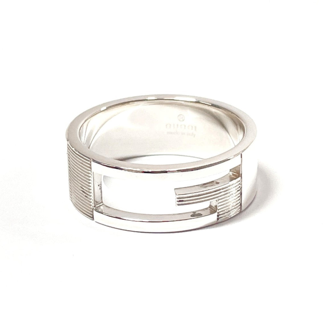 GUCCI Ring Silver925 Silver Branded Cutout G mens(Unisex) 21 Used Authentic