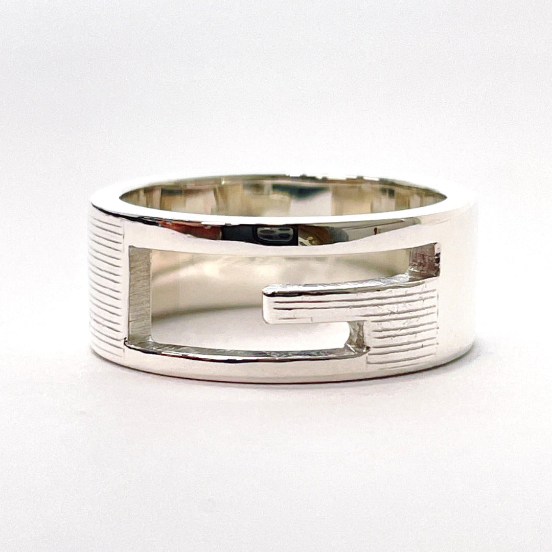 GUCCI Ring Silver925 Silver Branded Cutout G