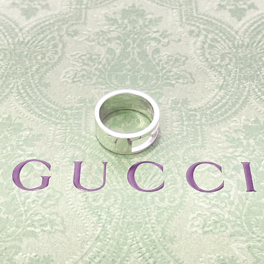 GUCCI Ring Silver925 Silver Branded Cutout G