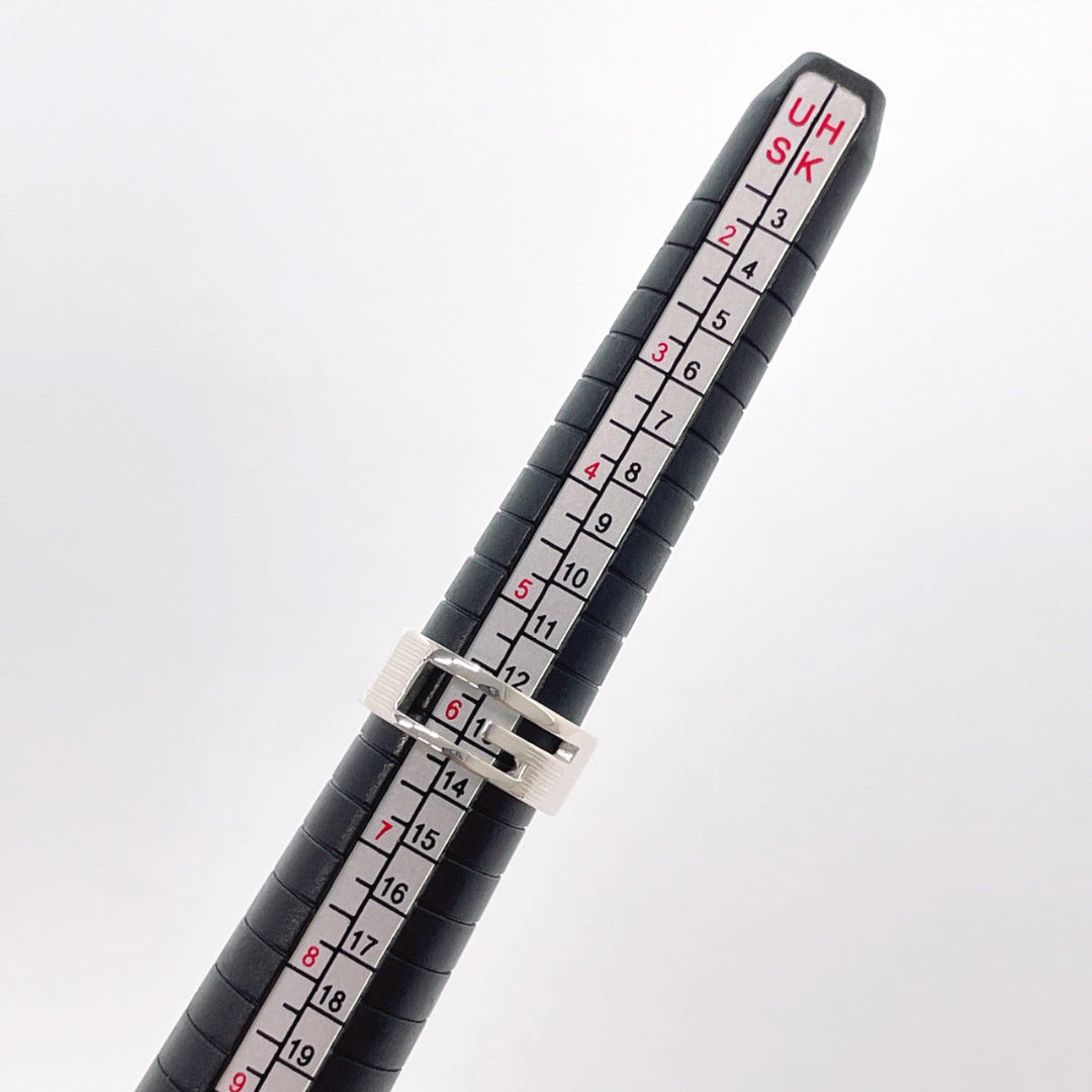 GUCCI Ring Silver925 Silver Branded Cutout G