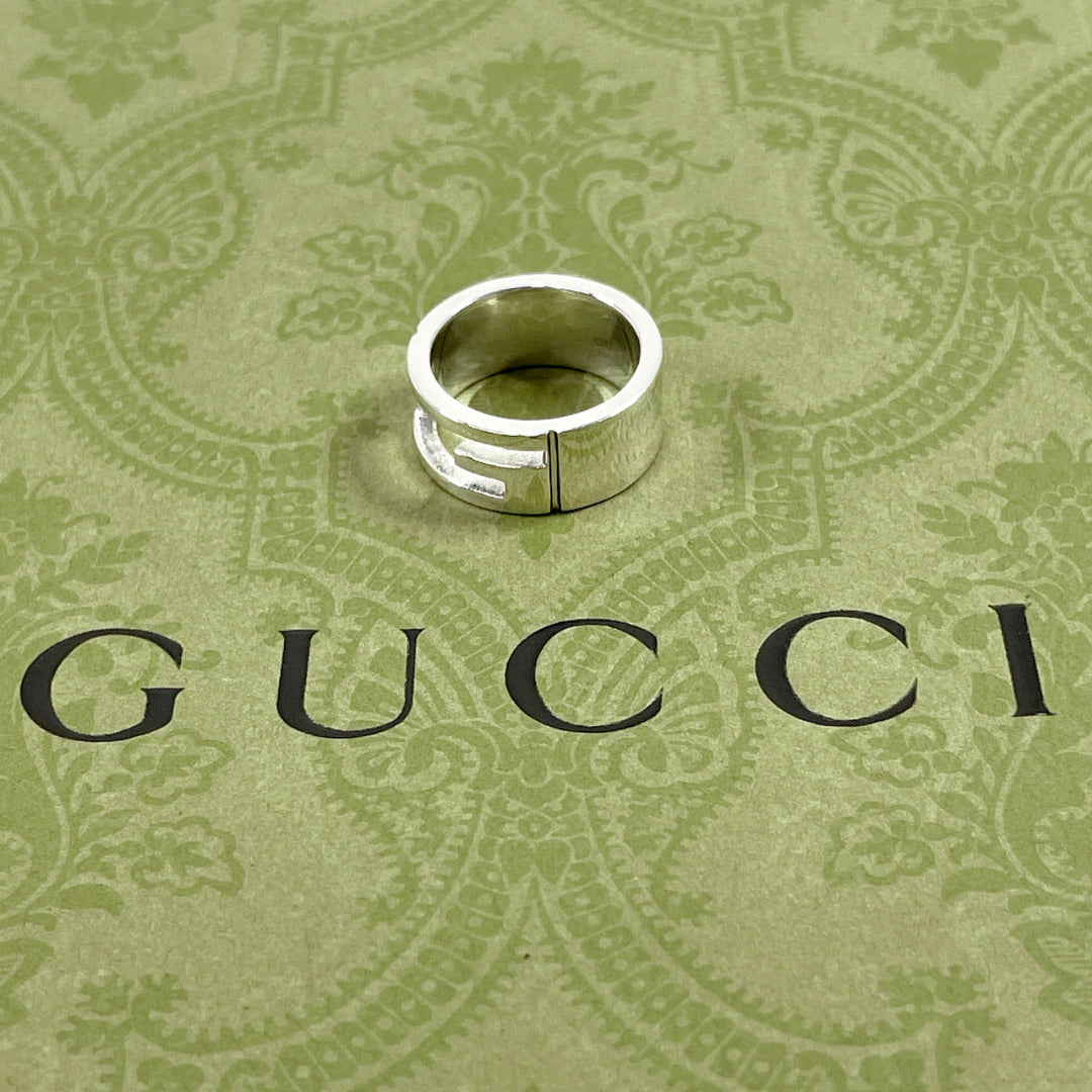 GUCCI Ring Silver925 Silver Branded Cutout G