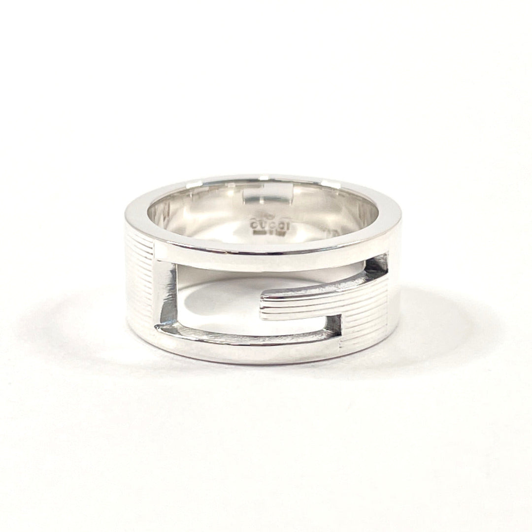 GUCCI Ring Silver925 Silver Branded Cutout G 10