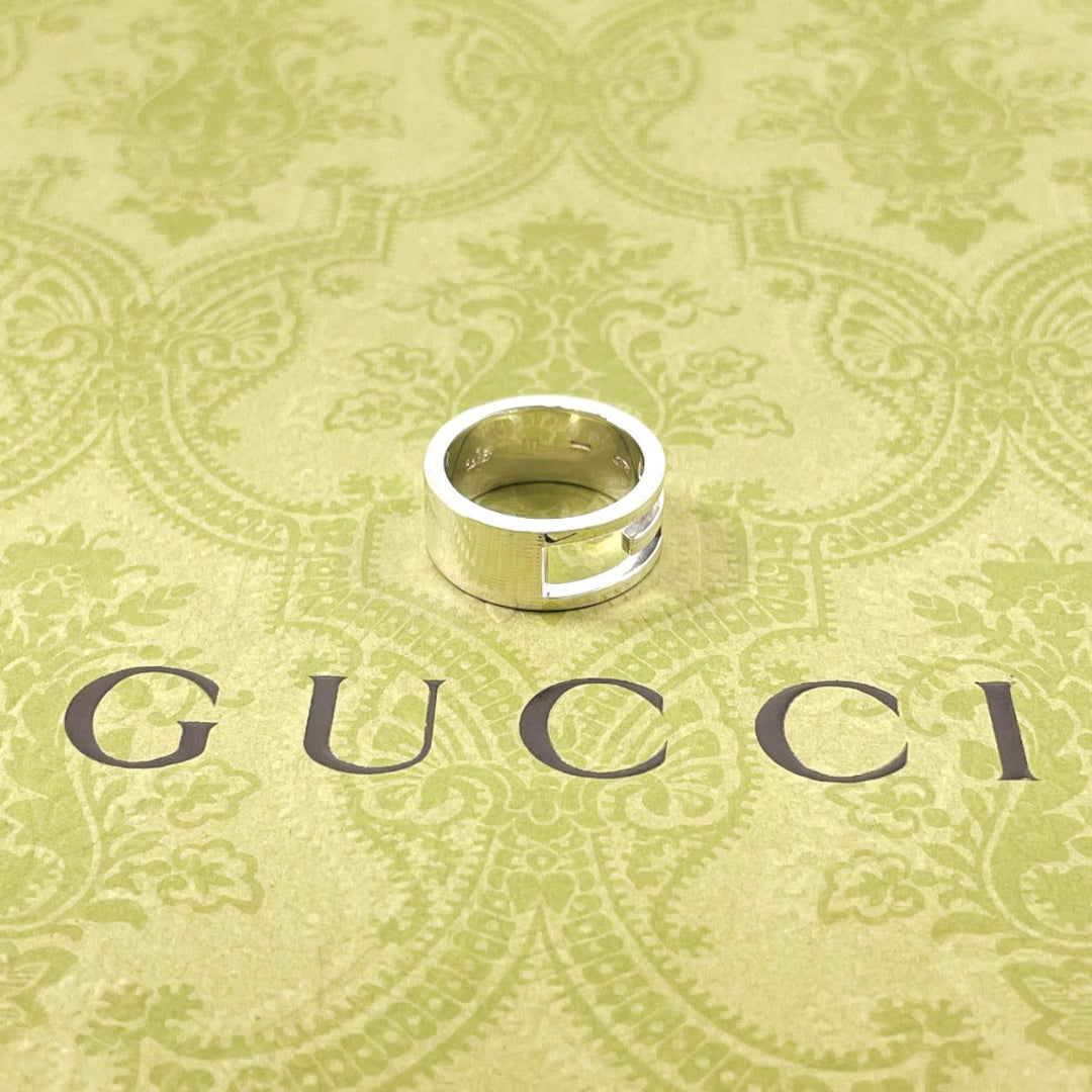GUCCI Ring Silver925 Silver Branded Cutout G 10