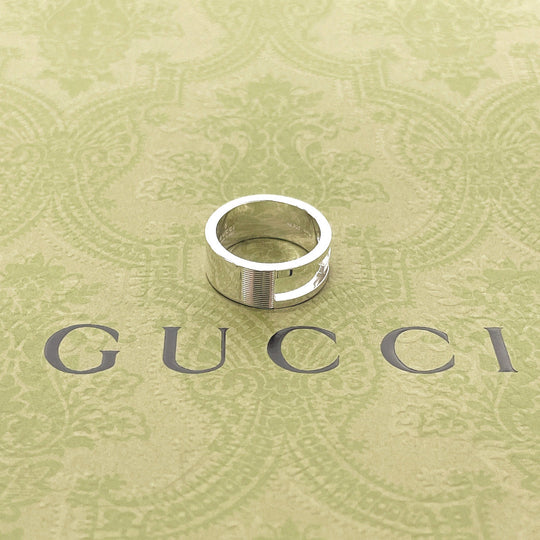 GUCCI Ring Silver925 Silver Branded Cutout G