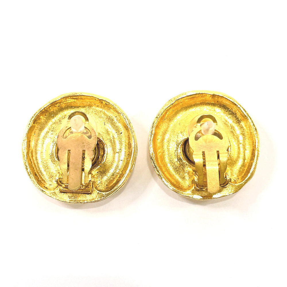 CHANEL Earring metal gold logo