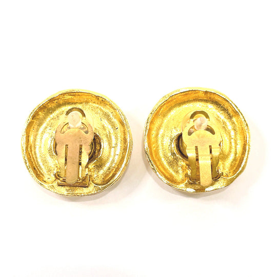CHANEL Earring metal gold logo