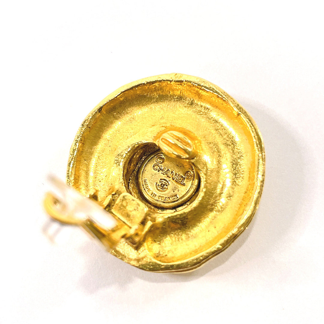 CHANEL Earring metal gold logo