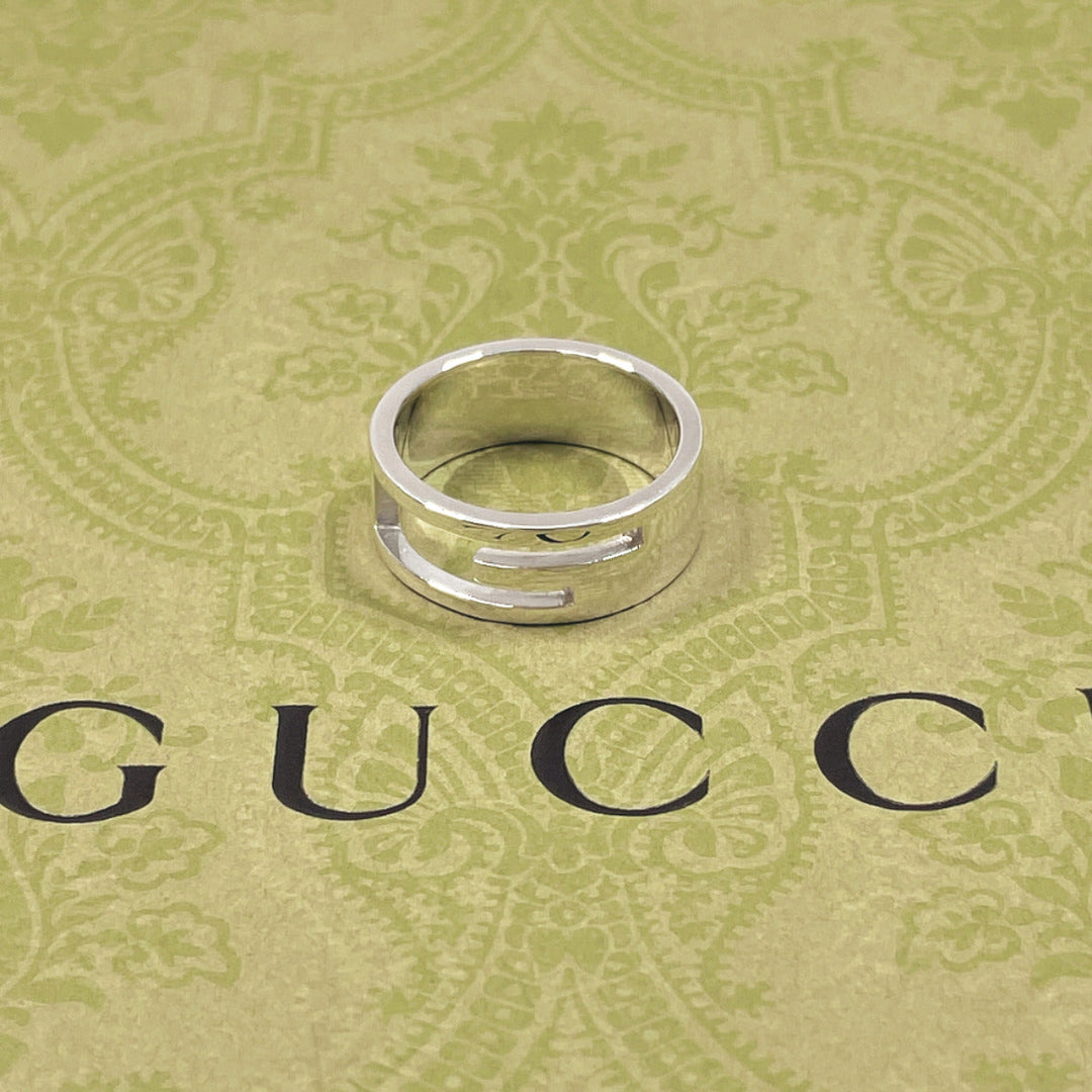 GUCCI Ring Silver925 Silver Branded Cutout G