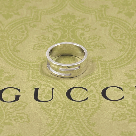GUCCI Ring Silver925 Silver Branded Cutout G
