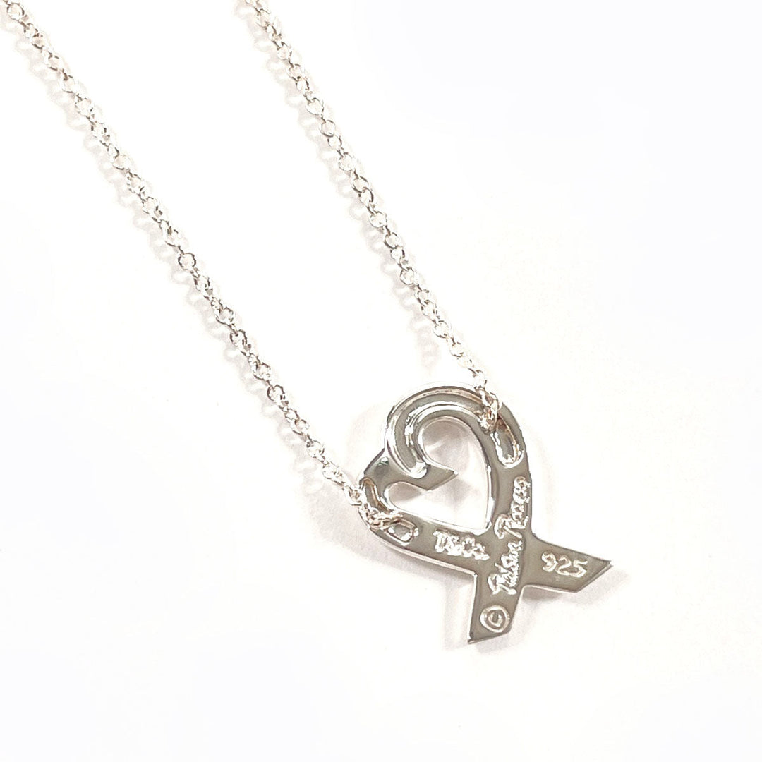 TIFFANY&Co. Necklace Silver925, Diamond Silver Paloma Picasso Rubbing Heart 1P Diamond