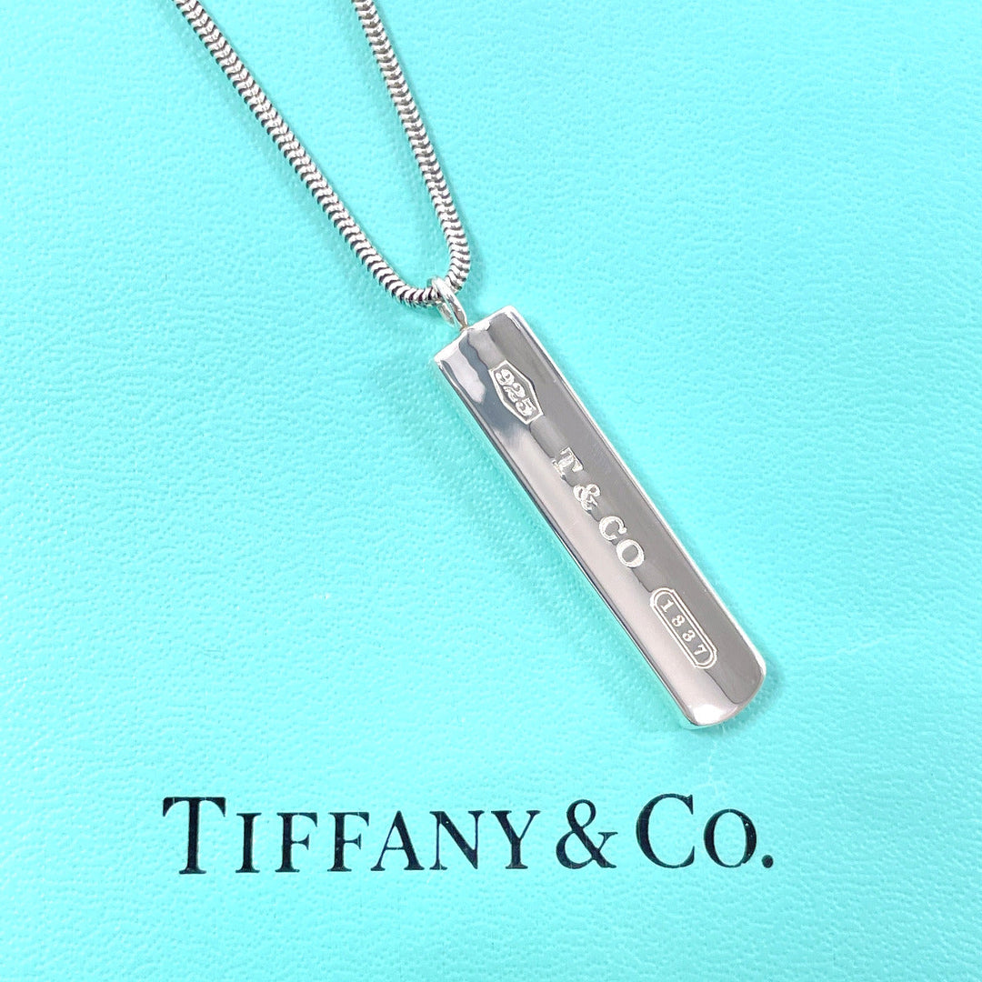 TIFFANY&Co. Necklace Silver925 Silver Bar Pendant 1837