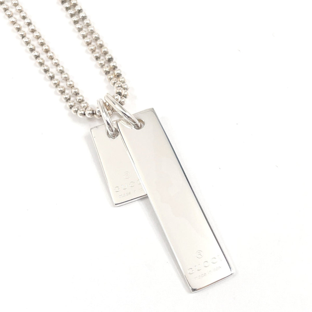 GUCCI Necklace Silver925 Silver Double chain plate