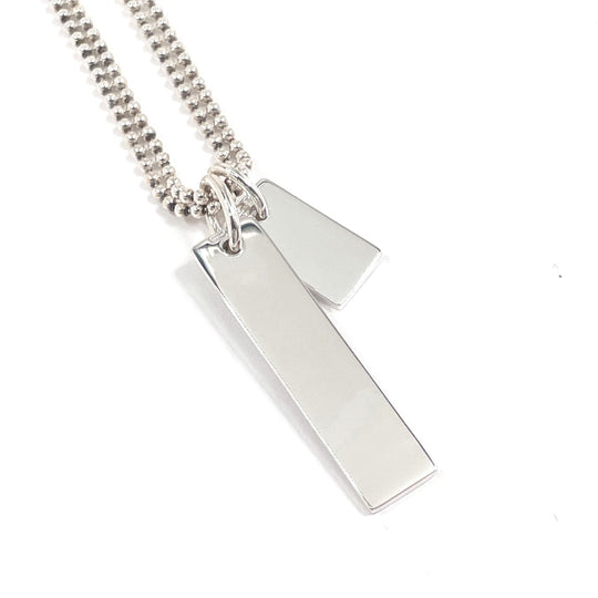 GUCCI Necklace Silver925 Silver Double chain plate