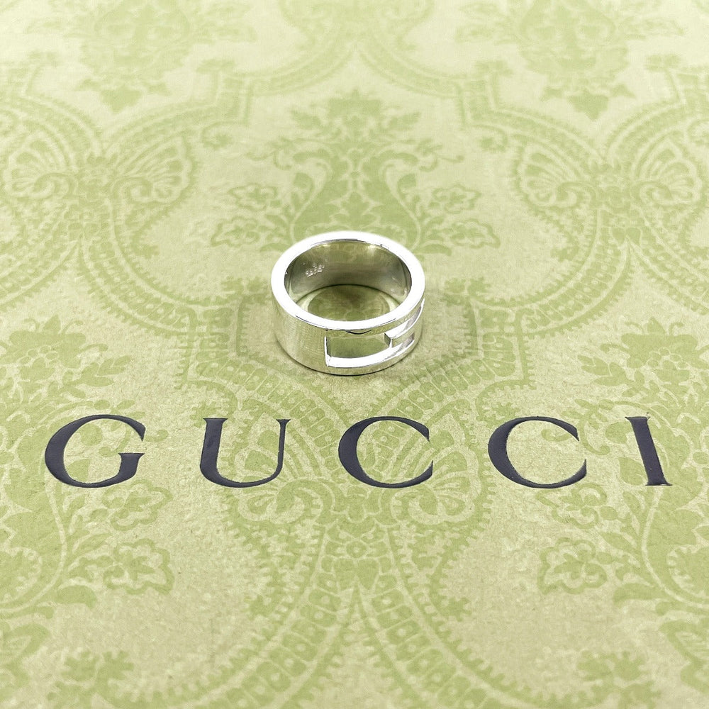 GUCCI Ring Silver925 Silver Branded Cutout G