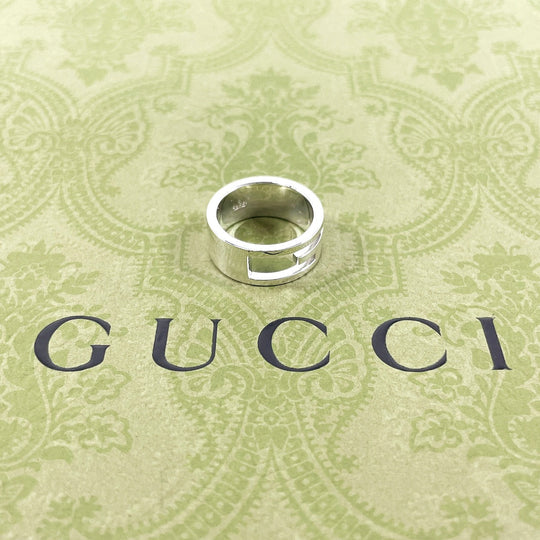 GUCCI Ring Silver925 Silver Branded Cutout G