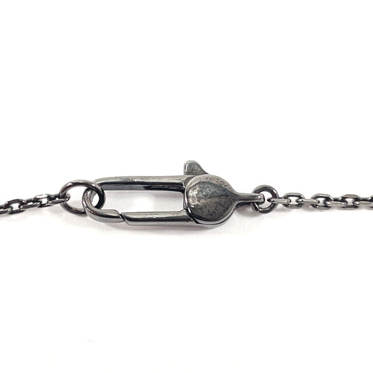 GUCCI Necklace Silver925 black Black rhodium plating Cross Cutout G