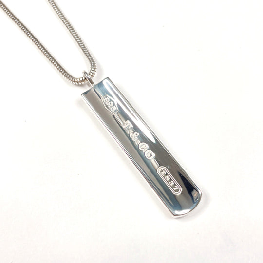 TIFFANY&Co. Necklace Silver925 Silver Bar Pendant 1837