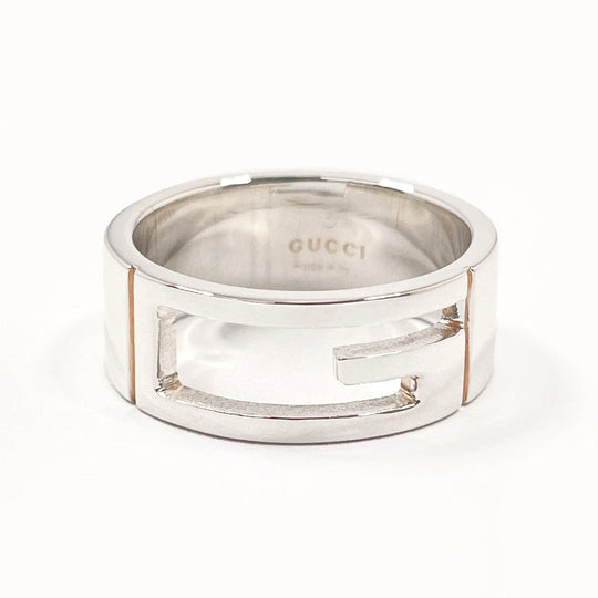 GUCCI Ring Silver925 Silver Branded Cutout G 16