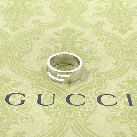 GUCCI Ring Silver925 Silver Branded Cutout G 16