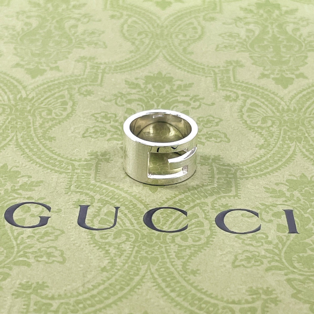 GUCCI Ring Silver925 Silver Branded Cutout G