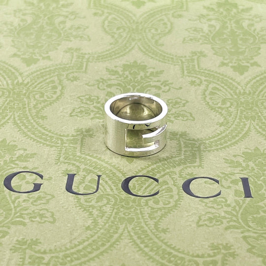 GUCCI Ring Silver925 Silver Branded Cutout G