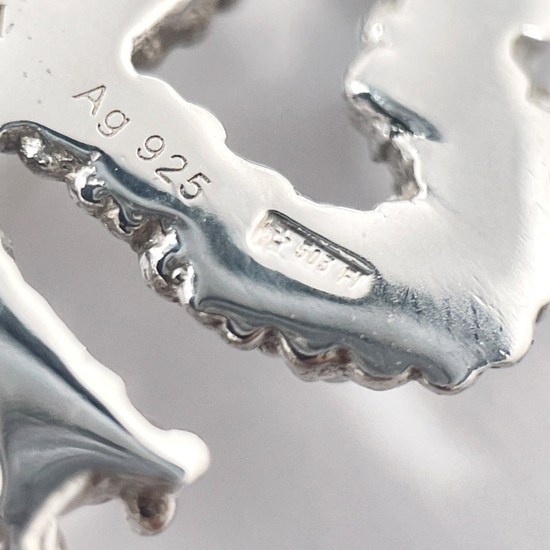 GUCCI Necklace Silver925, pearl Silver Ribbon motif