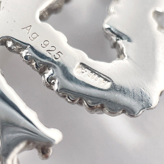 GUCCI Necklace Silver925, pearl Silver Ribbon motif