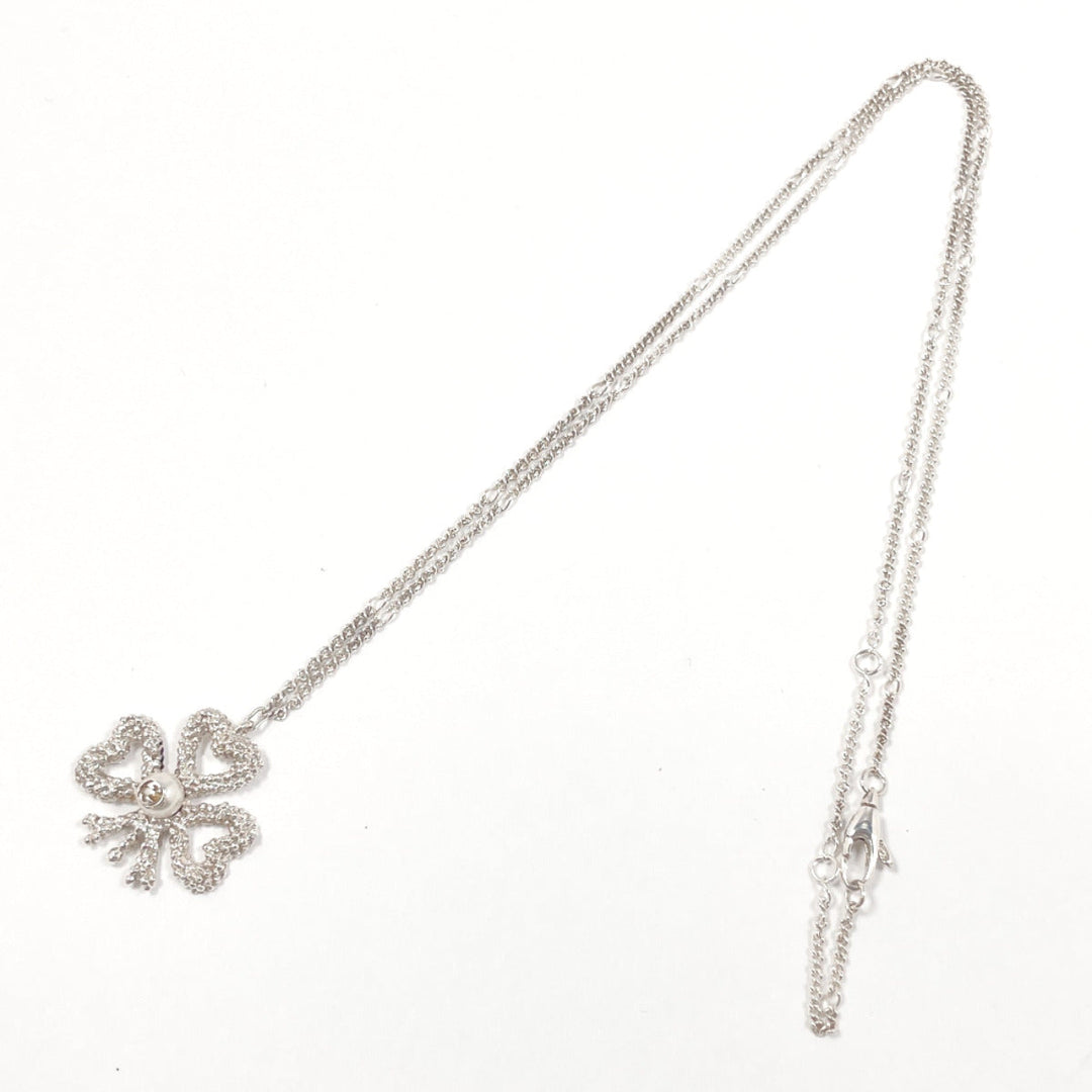 GUCCI Necklace Silver925, pearl Silver Ribbon motif