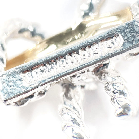 TIFFANY&Co. Necklace Silver925, K18 Yellow Gold Silver Triple ribbon Women Used Authentic