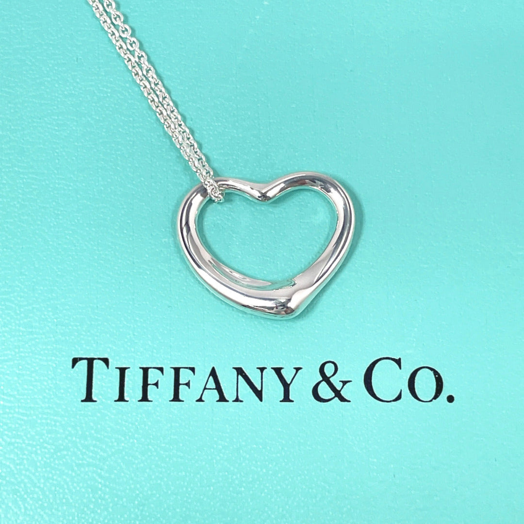 TIFFANY&Co. Necklace Silver925 Silver El Saperetti Open heart Women Used Authentic