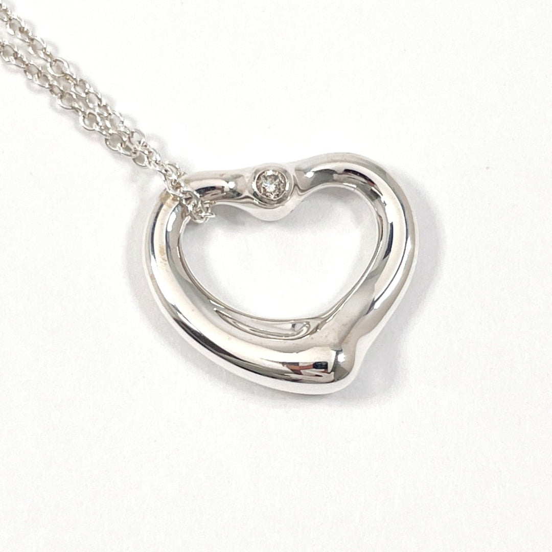 TIFFANY&Co. Necklace Silver925, Diamond Silver El Saperetti Open heart