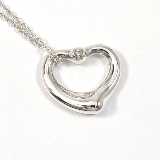 TIFFANY&Co. Necklace Silver925, Diamond Silver El Saperetti Open heart