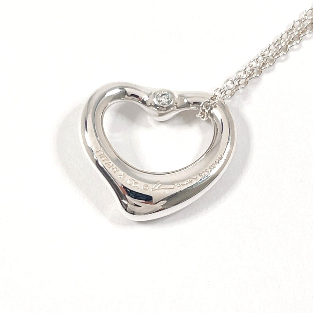 TIFFANY&Co. Necklace Silver925, Diamond Silver El Saperetti Open heart