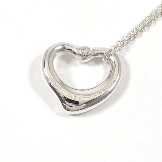 TIFFANY&Co. Necklace Silver925, Diamond Silver El Saperetti Open heart