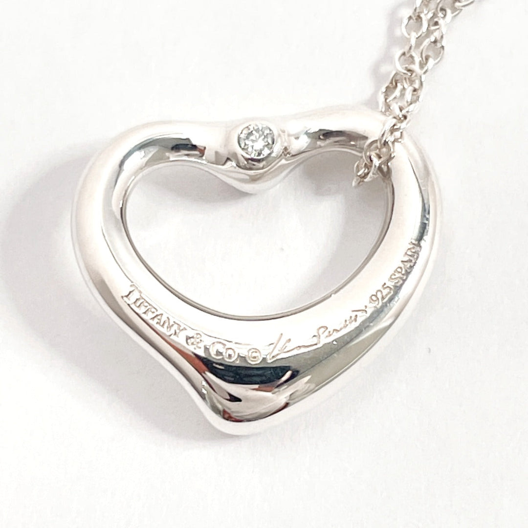 TIFFANY&Co. Necklace Silver925, Diamond Silver El Saperetti Open heart