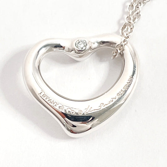 TIFFANY&Co. Necklace Silver925, Diamond Silver El Saperetti Open heart