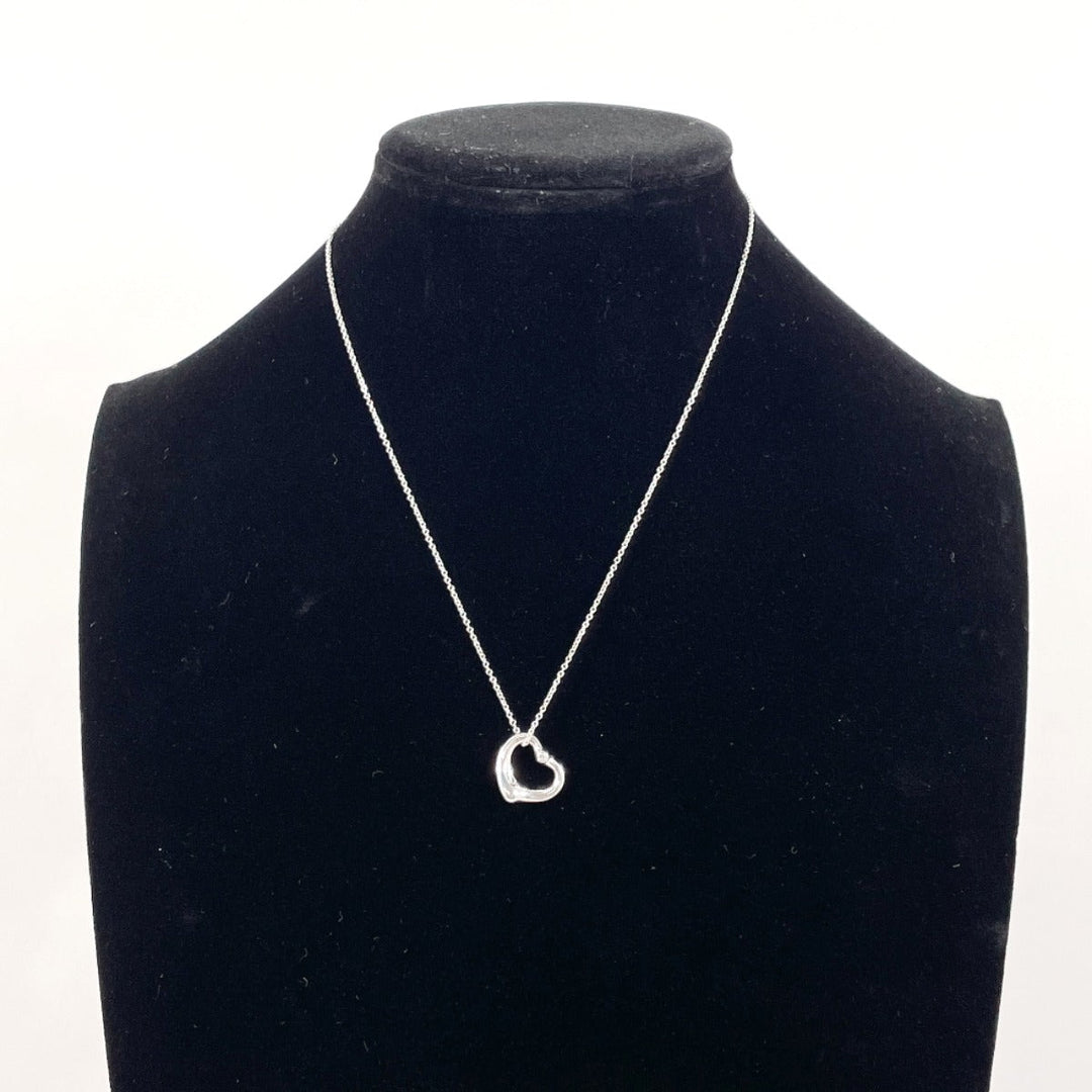 TIFFANY&Co. Necklace Silver925, Diamond Silver El Saperetti Open heart