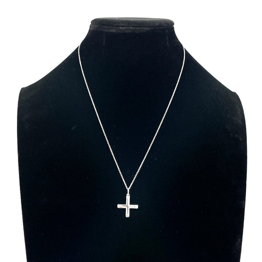 TIFFANY&Co. Necklace Silver925 Silver cross Shiseido Ag+ collaboration unisex Used Authentic