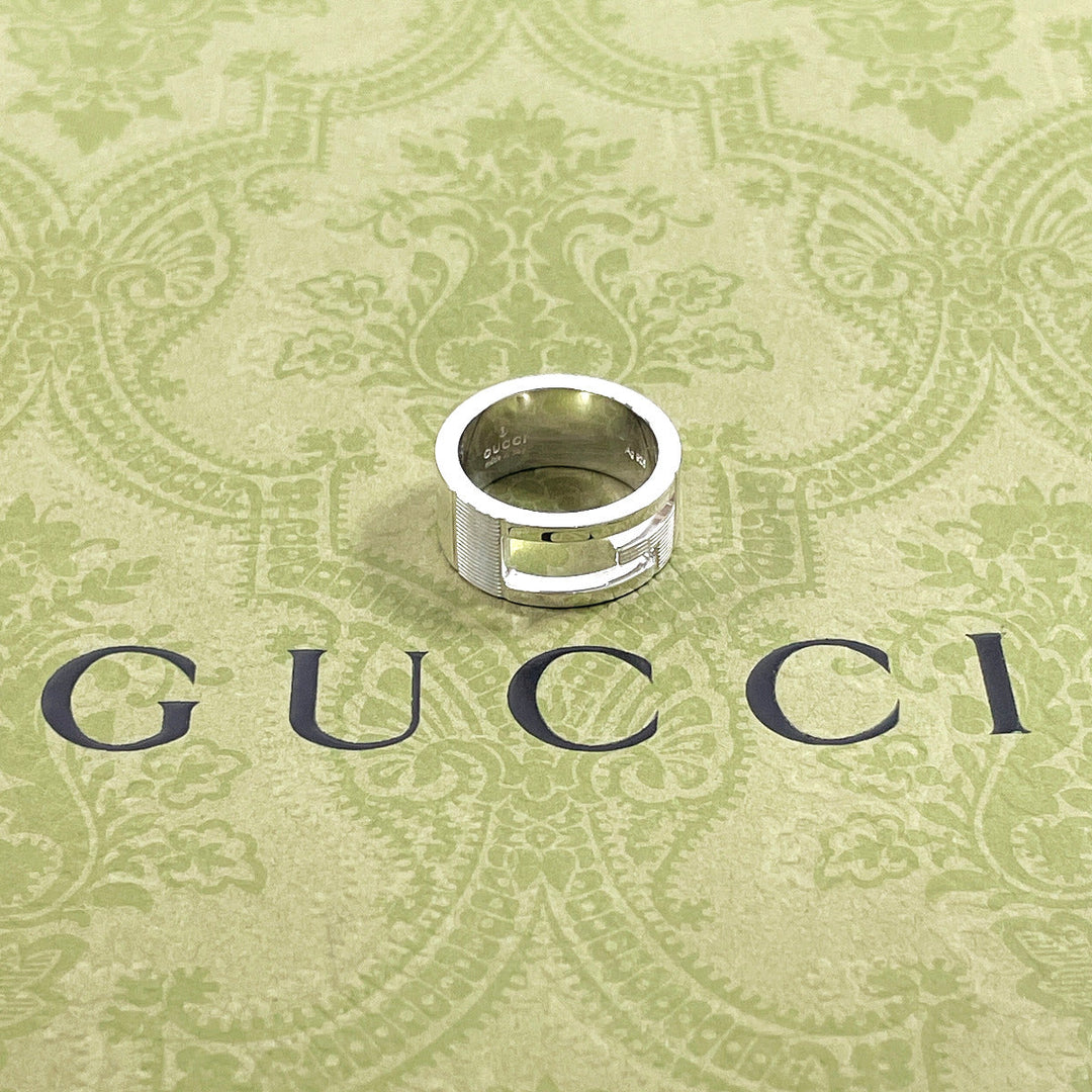 GUCCI Ring Silver925 Silver Branded Cutout G 8