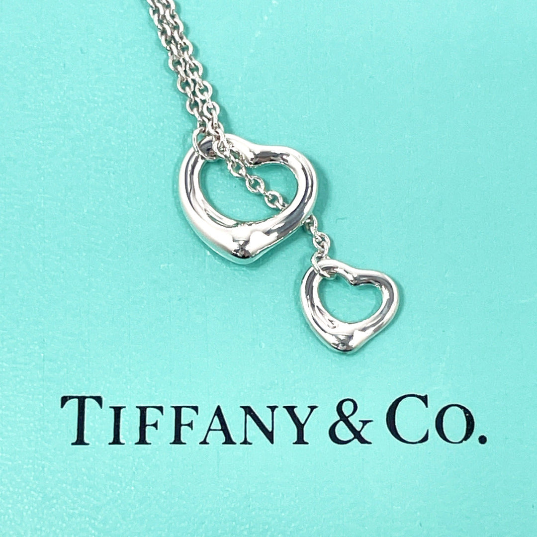 TIFFANY&Co. Necklace Silver925 Silver El Saperetti Double Open Heart Lariat