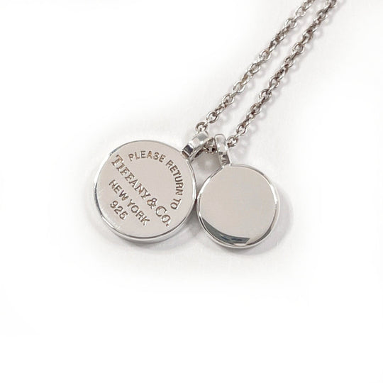 TIFFANY&Co. Necklace Silver925 Silver Mini Double Round Return to Women Used Authentic