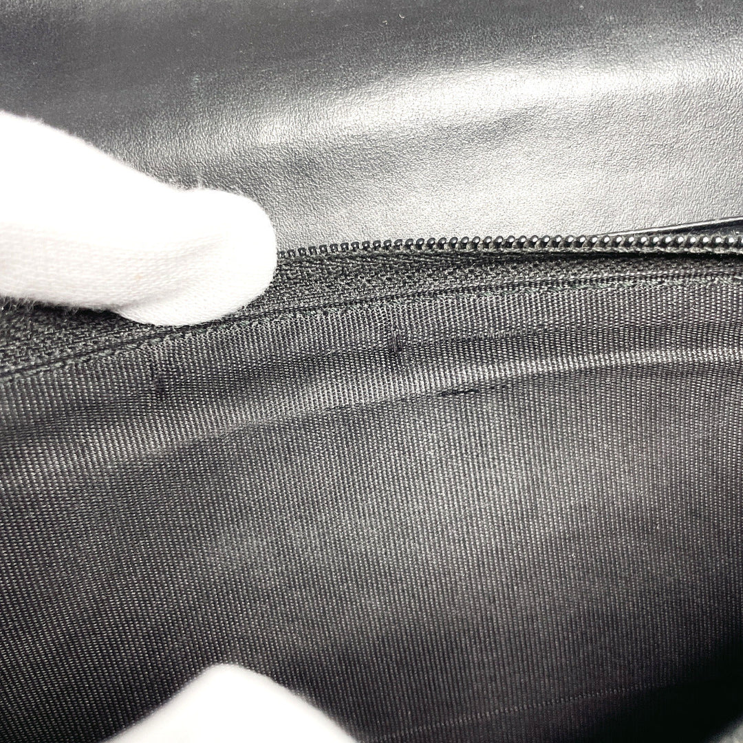 GUCCI Long Wallet Purse 388679 Sima leather black ribbon