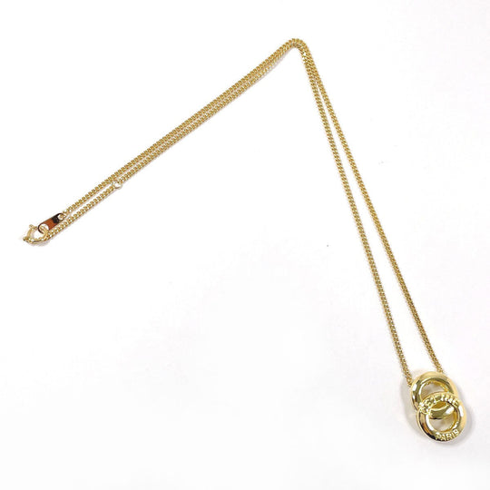 CELINE Necklace K18 yellow gold gold logo circle