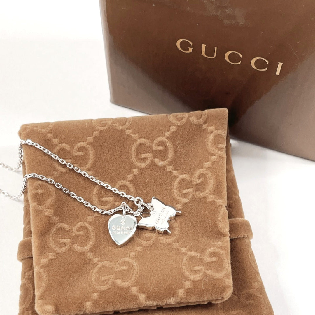 GUCCI Necklace Silver925 Silver Butterfly heart