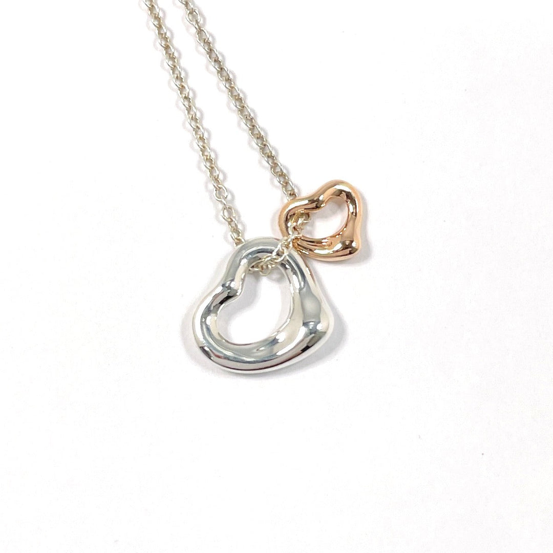 TIFFANY&Co. Necklace Silver925, 18K rose gold Silver El Saperetti Open heart