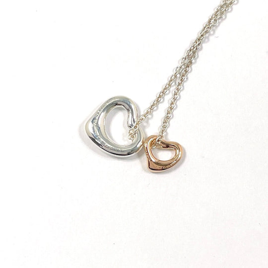 TIFFANY&Co. Necklace Silver925, 18K rose gold Silver El Saperetti Open heart