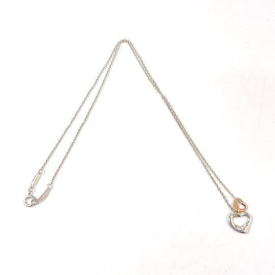 TIFFANY&Co. Necklace Silver925, 18K rose gold Silver El Saperetti Open heart